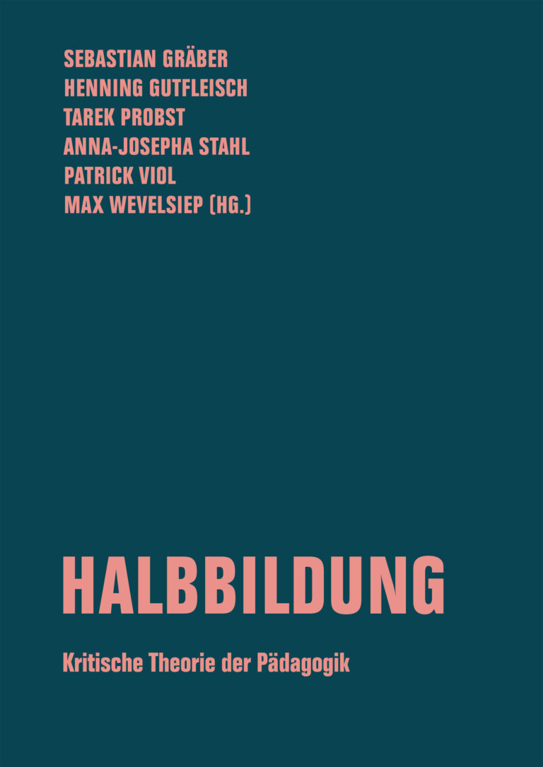 Buchcover "Halbbildung. Kritische Theorie der Pädagogik"