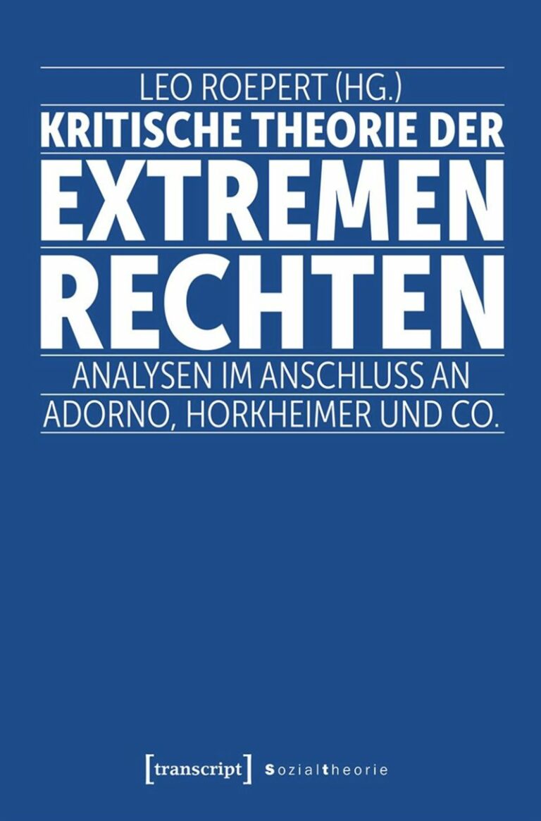 Buchcover "Kritische Theorie der extremen Rechten"